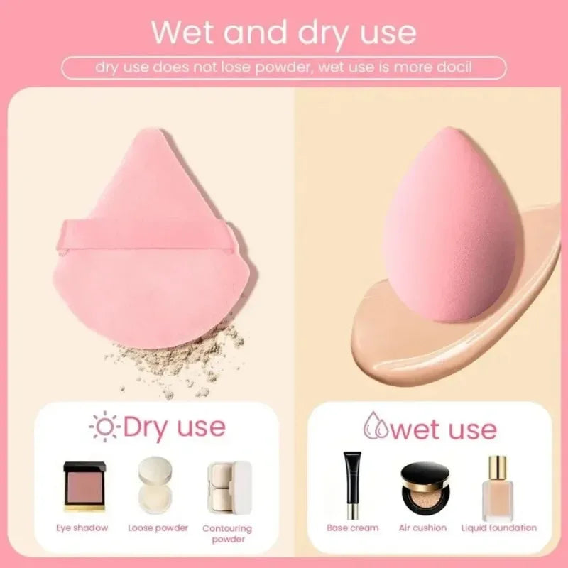 Set 12 Uds Esponjas de Maquillaje + Diadema y Pulsera | Beauty Blender para Base, Polvo y Spa