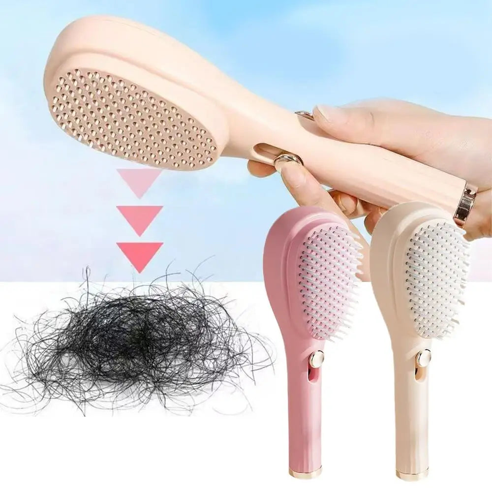 Cepillo De Pelo Antiestático y Autolimpiante